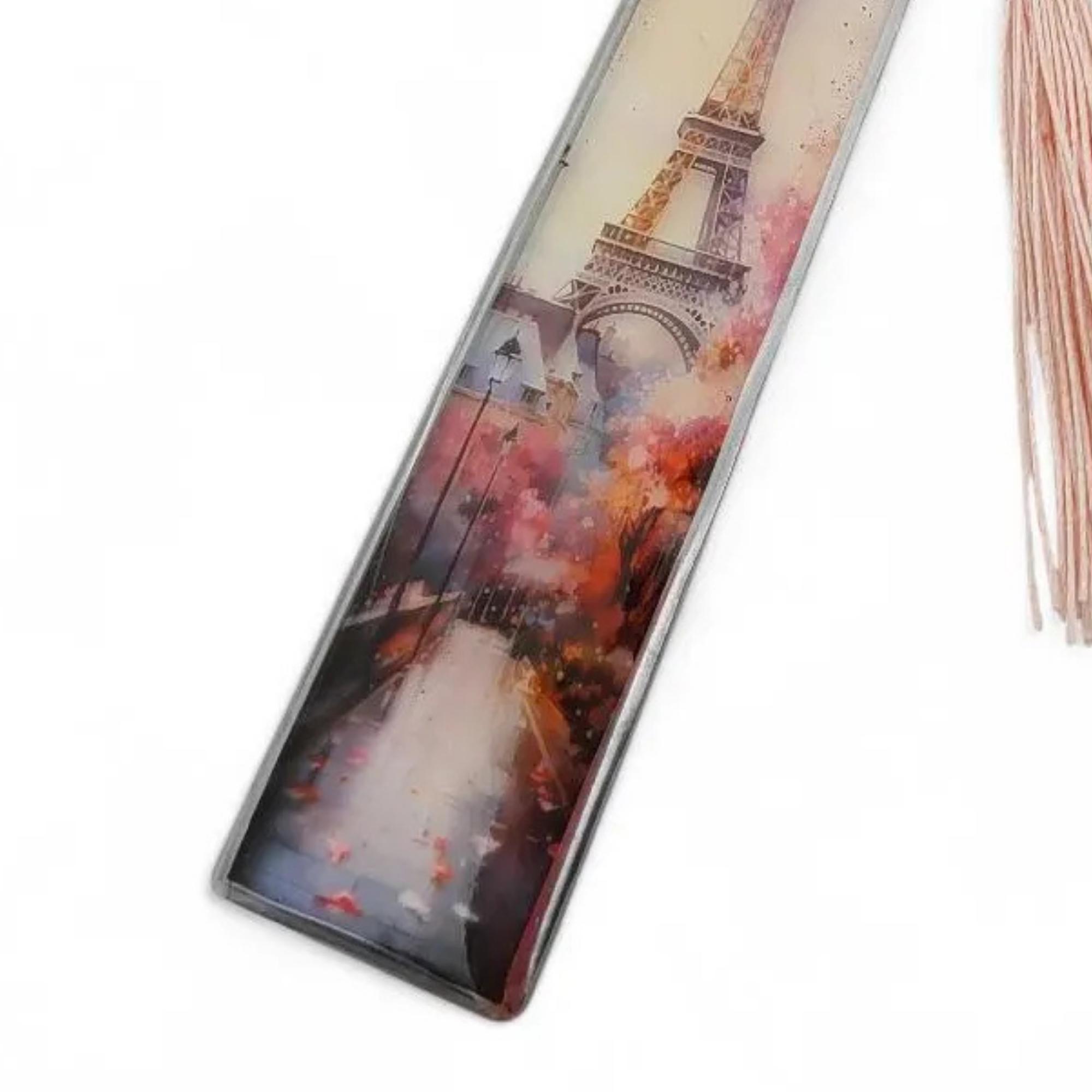 Lesezeichen aus Epoxidharz Geschenk Geburtstag Buchgeschenk Paris Bookmark Reise Gutschein Frankreich #LEEPOX