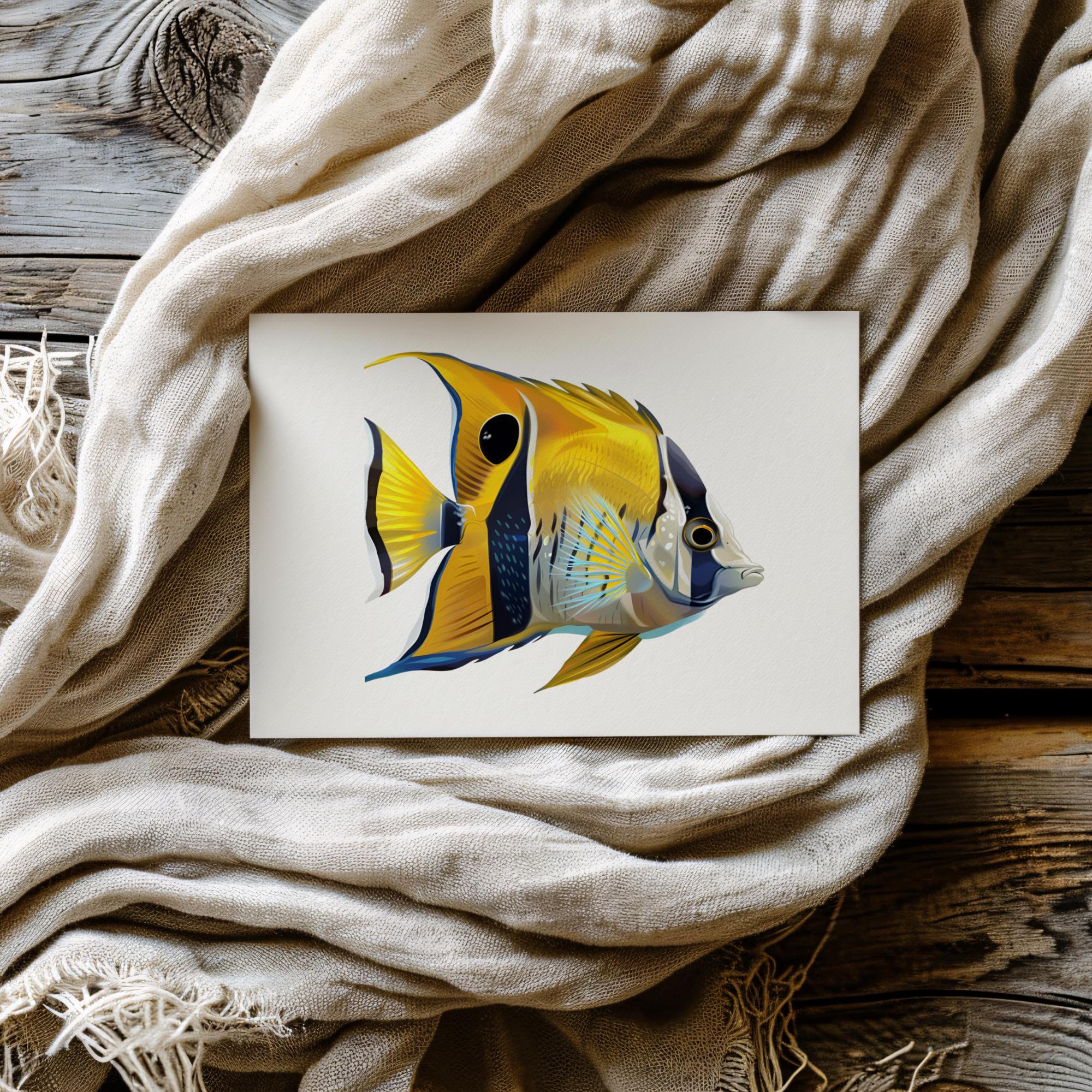 Postkarte Fisch Grußkarte Karte Südseefisch Geburtstag Motivation Aufmunterung Mitbringsel Freund Geschenk Reise #PLS PHO