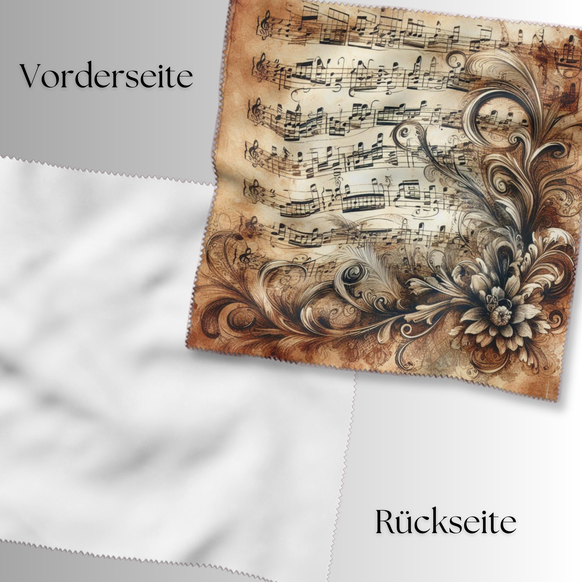 Brillenputztuch Musik bedrucktes Mikrofasertuch für Sonnenbrille Displays Handy Geschenk Musiker Mitbringsel Musiklehrer #MC13abcd