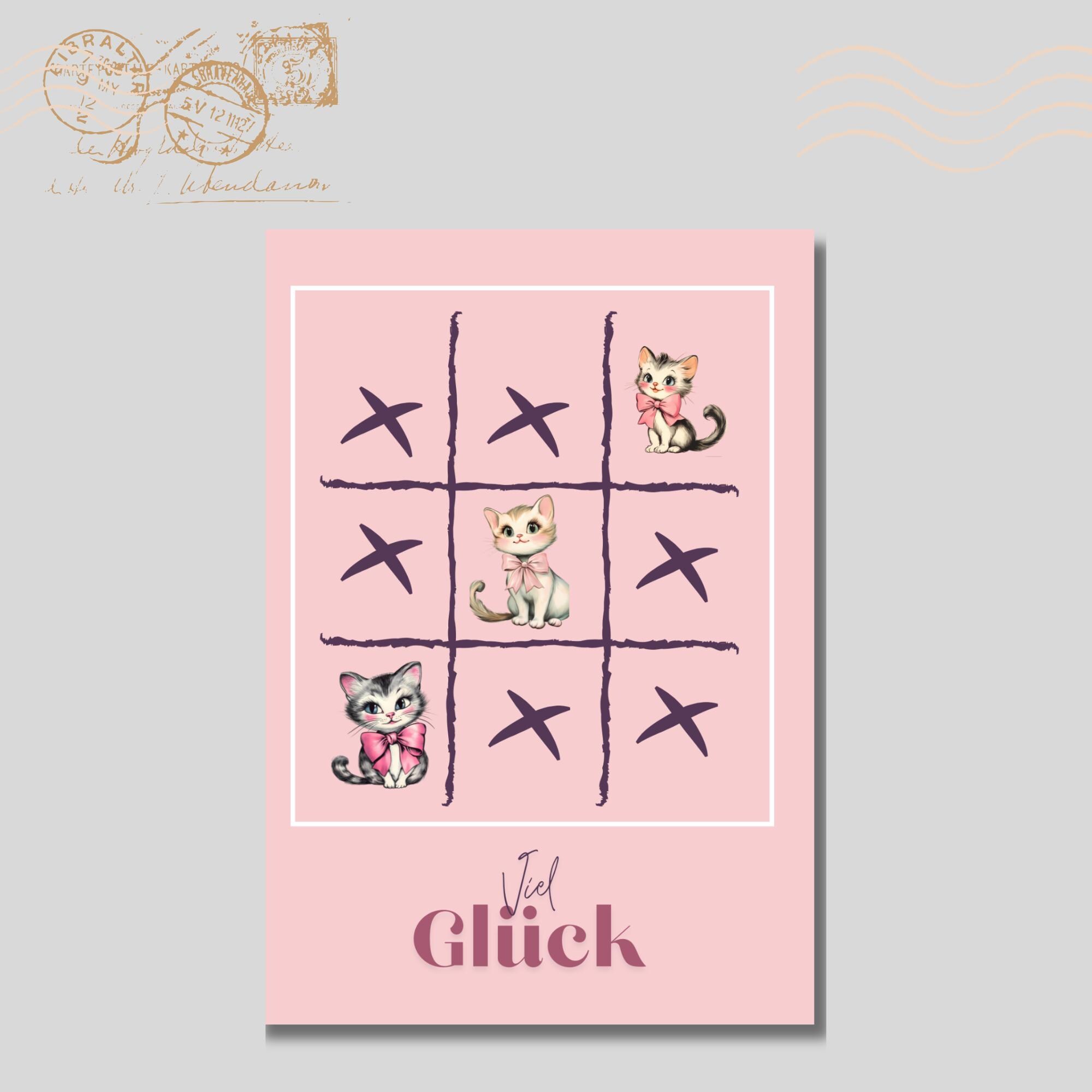 Postkarte zum Geburtstag, Grußkarte, Karte mit Katzen, Grußkarte Happy Birthday auf DIN A6 Karte mit Glanzoberfläche #PHO