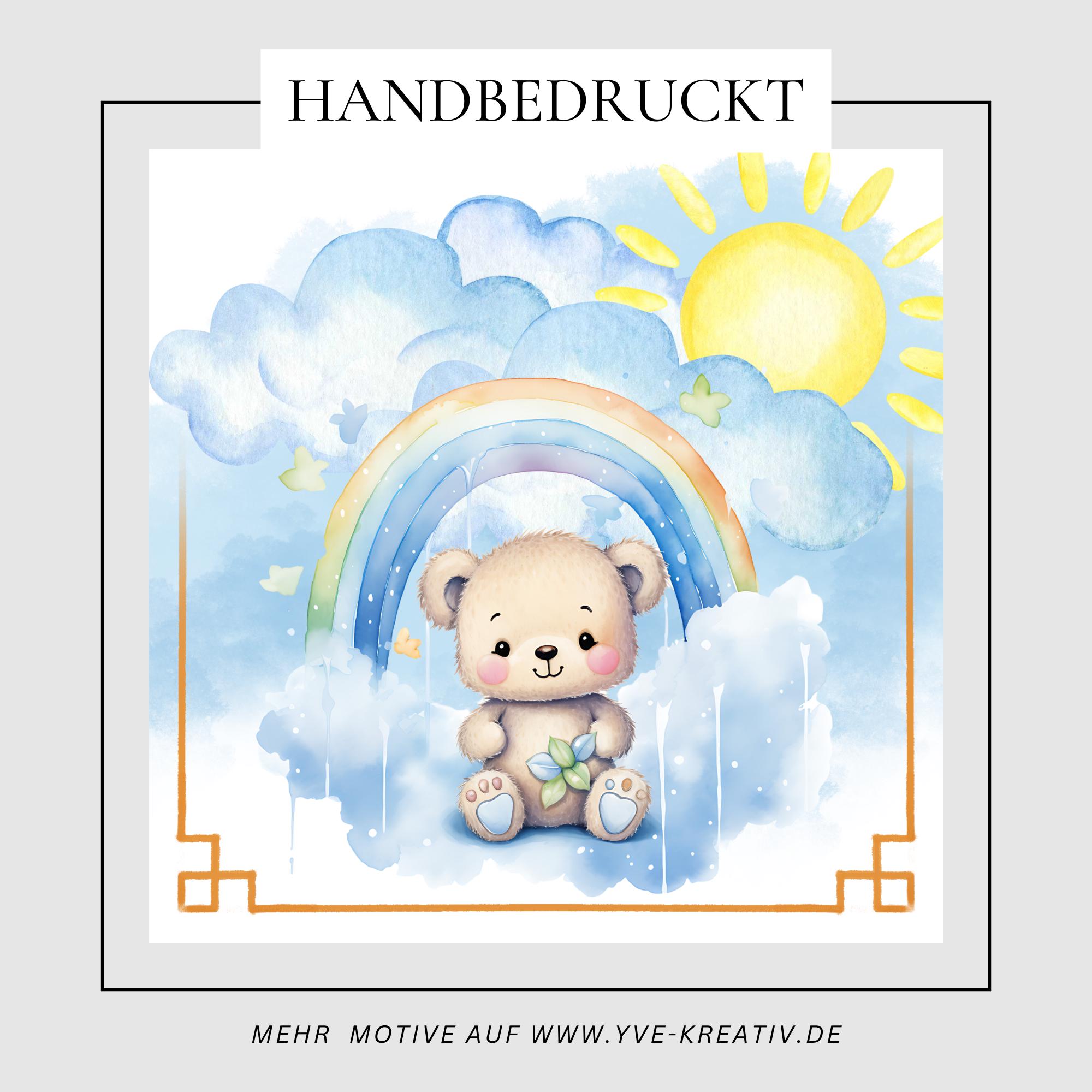 Bedrucktes Mikrofasertuch "Regenbogen Baby Bär" für Brillen Kameratuch Brillentuch Brillenputztuch Geschenk Geburtstag Geburt #TI81