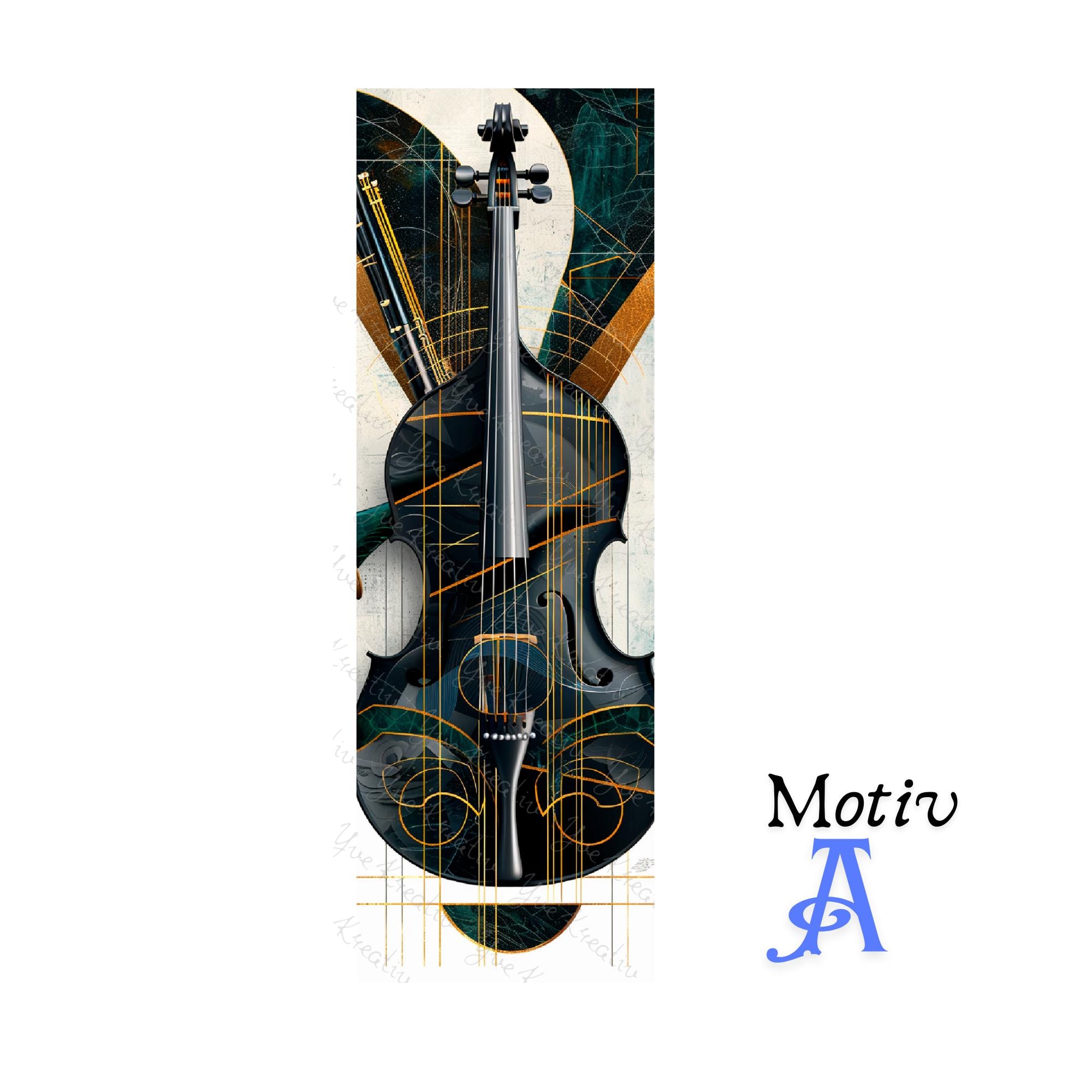 Lesezeichen aus Aluminium Geschenk zum Geburtstag Buchgeschenk "Motiv Musik Instrumente" Bookmark - 2 Motive zur Auswahl  #LEALU