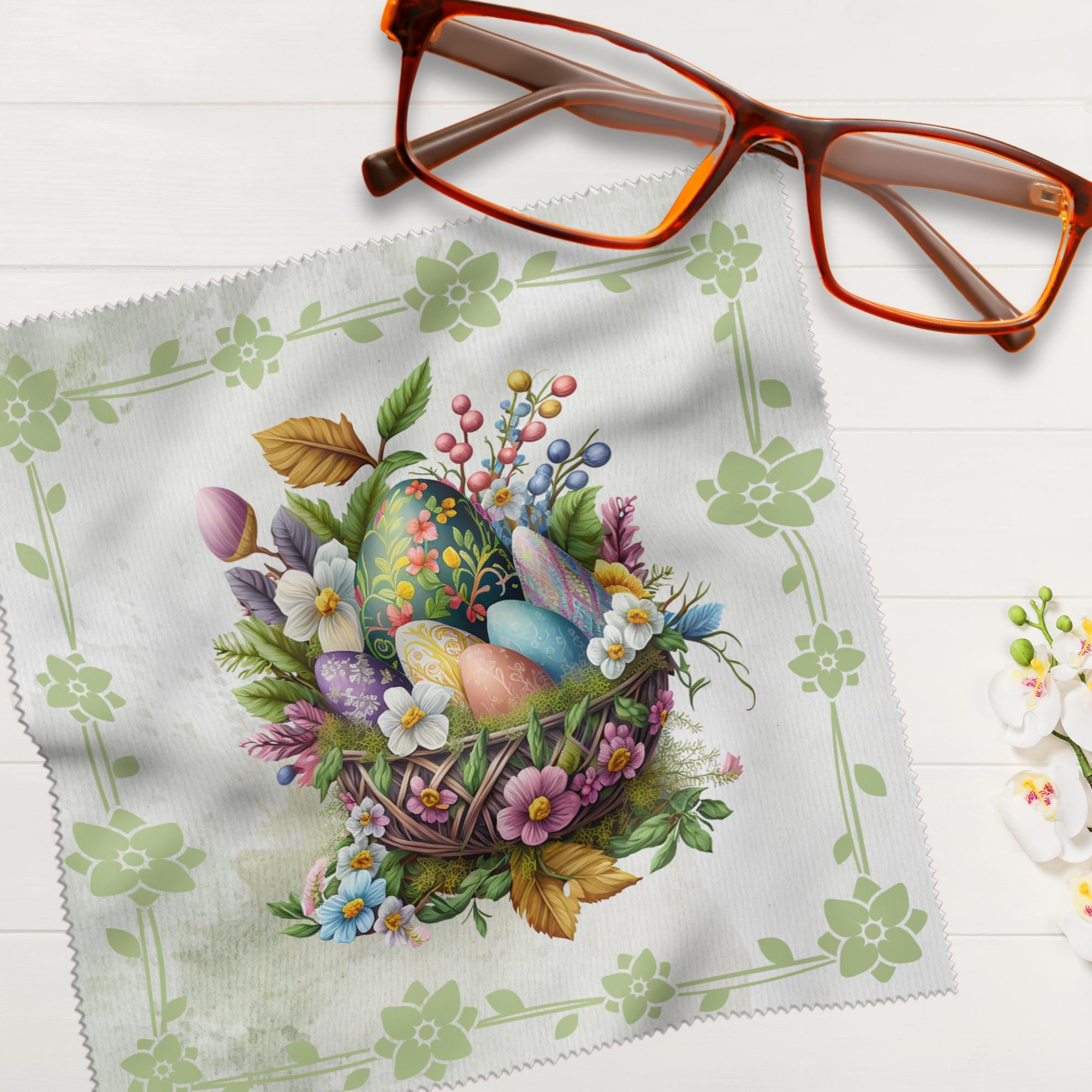 Brillenputztuch bedrucktes Mikrofasertuch für Brillen Kameratuch Brillentuch für Displays Objektive Geschenk zu Ostern  #OS17