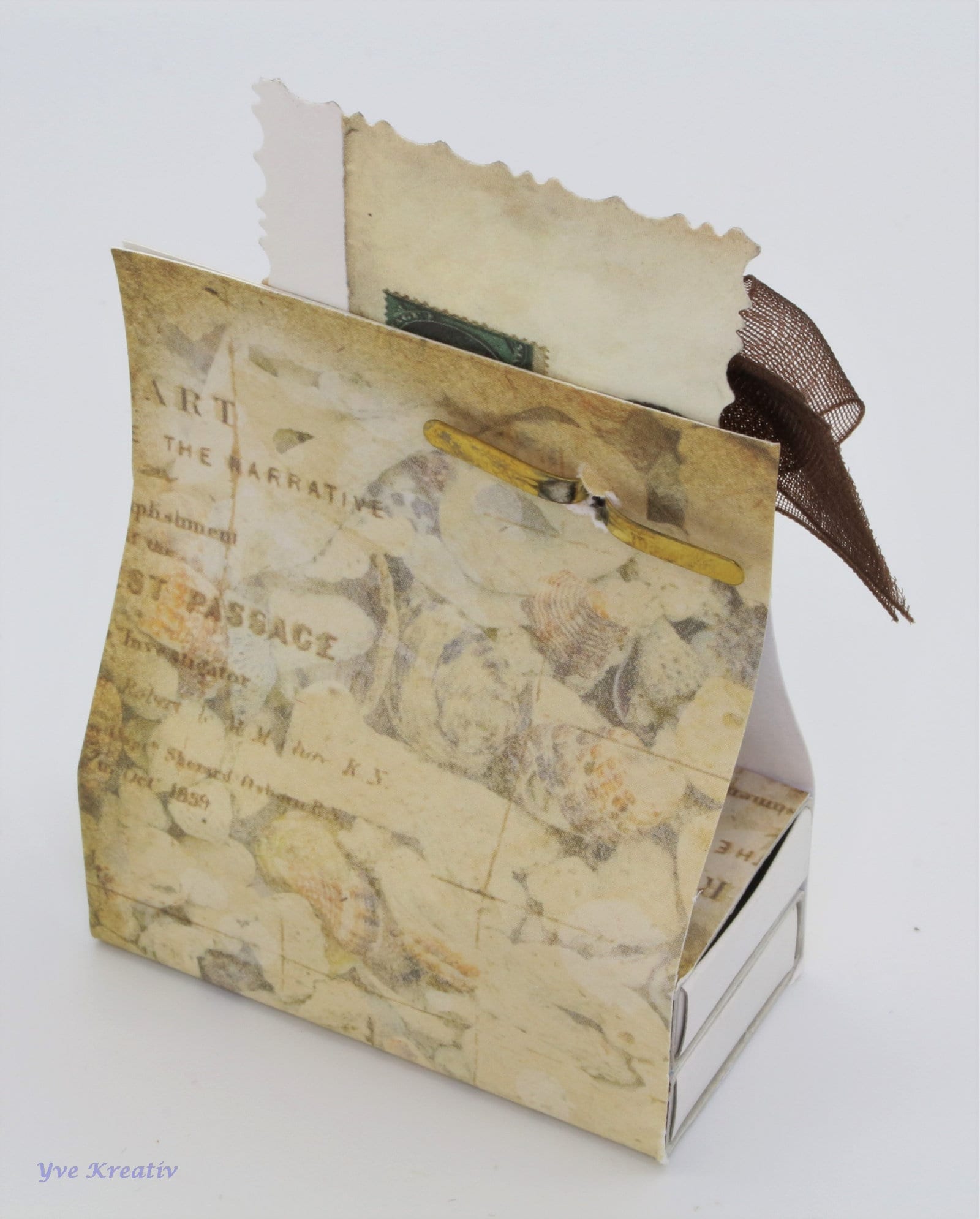 Kleine doppelt Schachtel, verzierte Streichholzschachtel als originelle Geschenkverpackung für Geld, Gutscheine und mehr