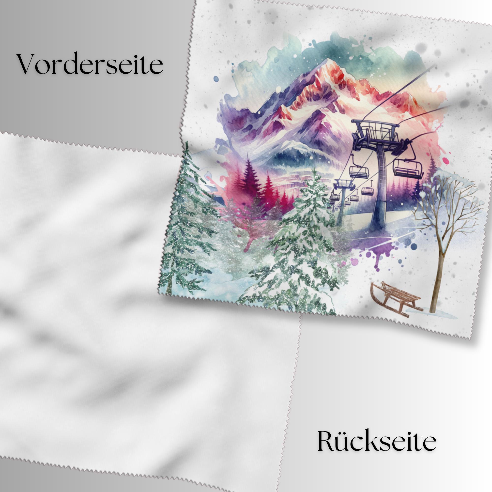 Bedrucktes Mikrofasertuch "Ski Urlaub" für Brillen Displays Brillenputztuch Geschenk zum Winterurlaub Skifahren #SP19 Bedrucktes Mikrofasertuch "Ski Urlaub" für Brillen Displays Brillenputztuch Geschenk zum Winterurlaub Skifahren #SP19