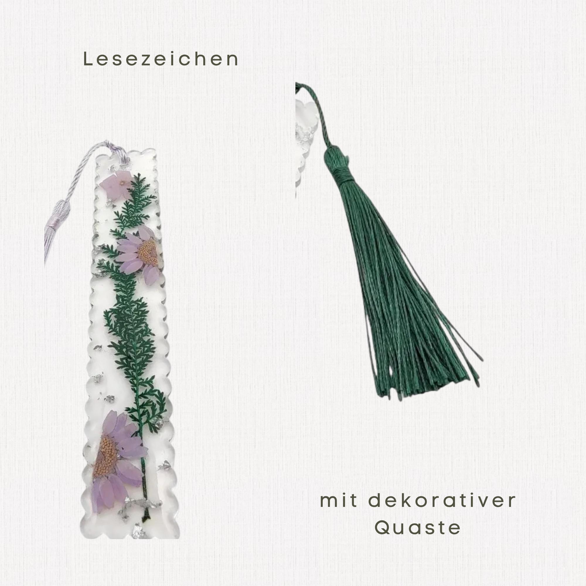 Lesezeichen aus Epoxidharz mit echten Blüten Geschenk Freundin Geburtstag Mitbringsel Geschenkidee Buchzeichen transparent #LEEPOX
