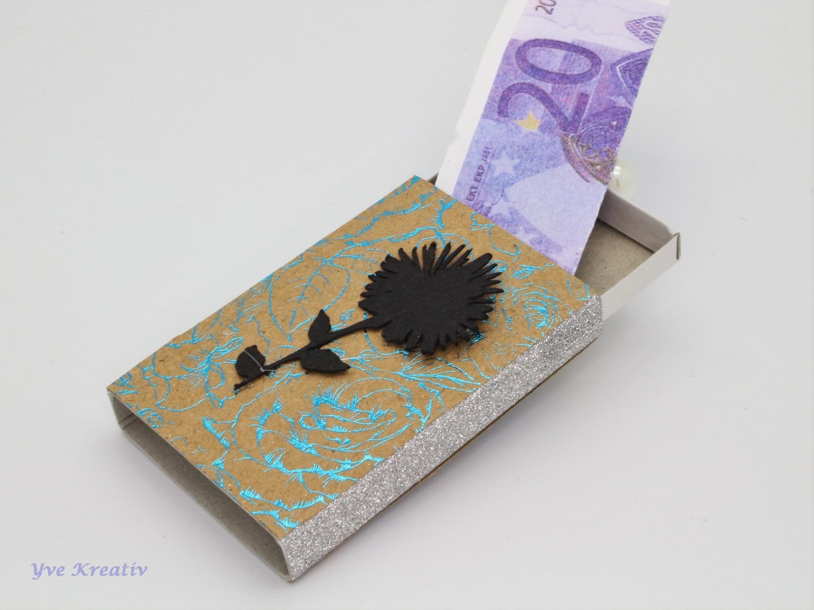Kleine Schachtel, verzierte Streichholzschachtel als originelle Geschenkverpackung für Geld, Gutscheine und mehr