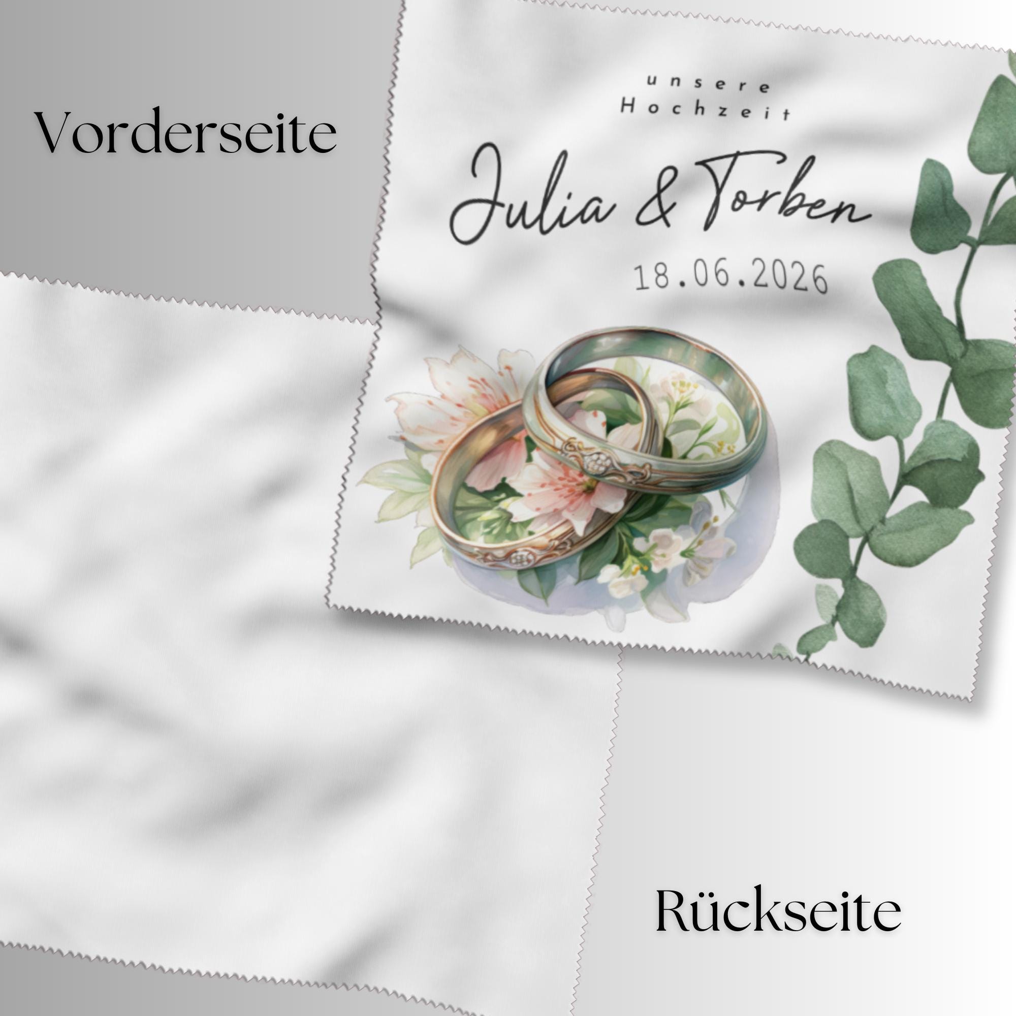 Brillenputztuch mit Namen Verlobung Geschenk Hochzeit Gastgeschenk bedrucktes Mikrofasertuch für Brillen Tuch für Displays #HO18P Brillenputztuch mit Namen Verlobung Geschenk Hochzeit Gastgeschenk bedrucktes Mikrofasertuch für Brillen Tuch für Displays #HO18P