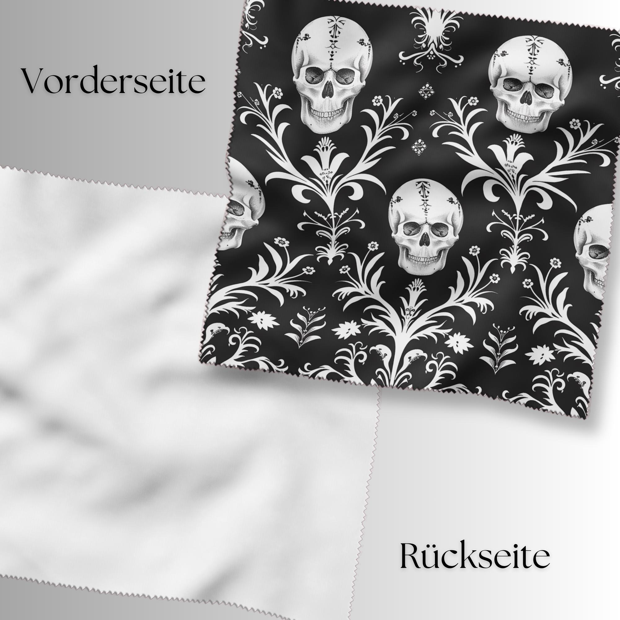 Brillenputztuch Totenschädel bedrucktes Mikrofasertuch für Brille Sonnenbrille Reinigungstuch Handy Bildschirm Kamera Objektiv #FA29
