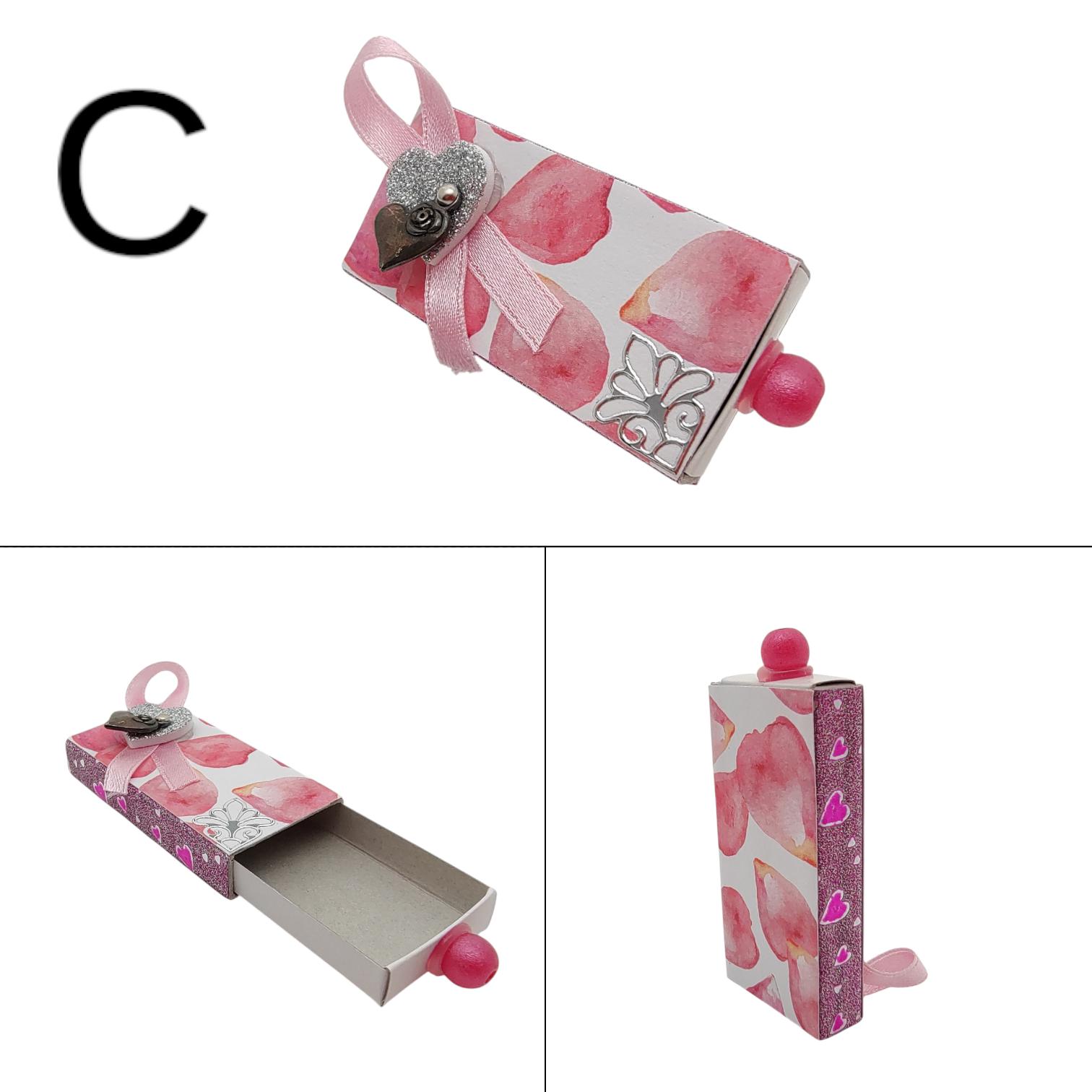 Schachtel Geldgeschenk Hochzeit verzierte Streichholzschachtel als originelle Geschenkverpackung für Geld Gutscheine  #613961050-A,B,C,D